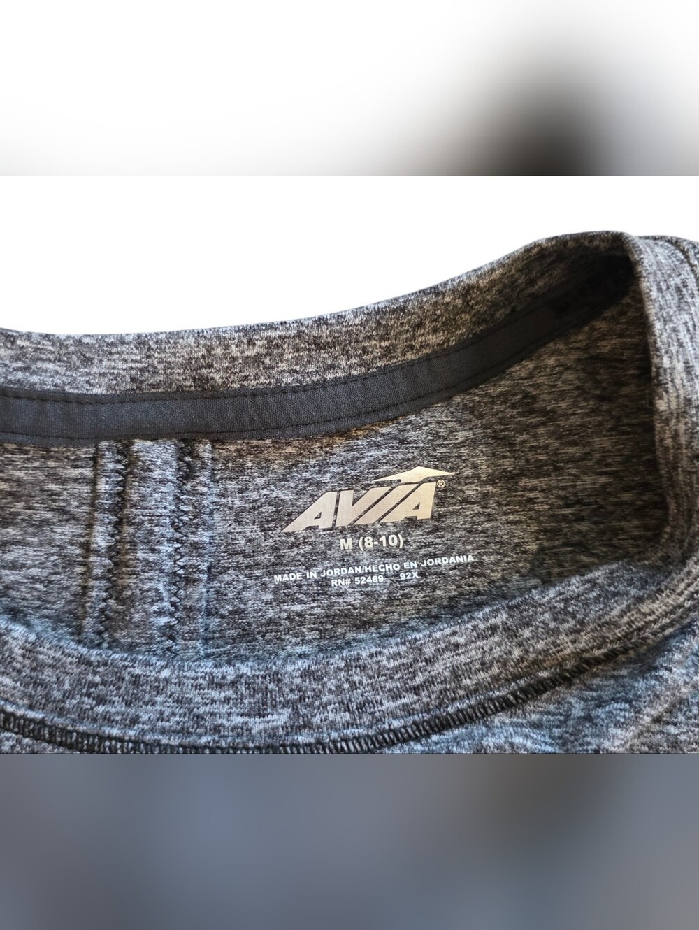 Avia Medium NWT Gray  Long Sleeve Brushed Running Athletic Shirt - Picture 2 of 9